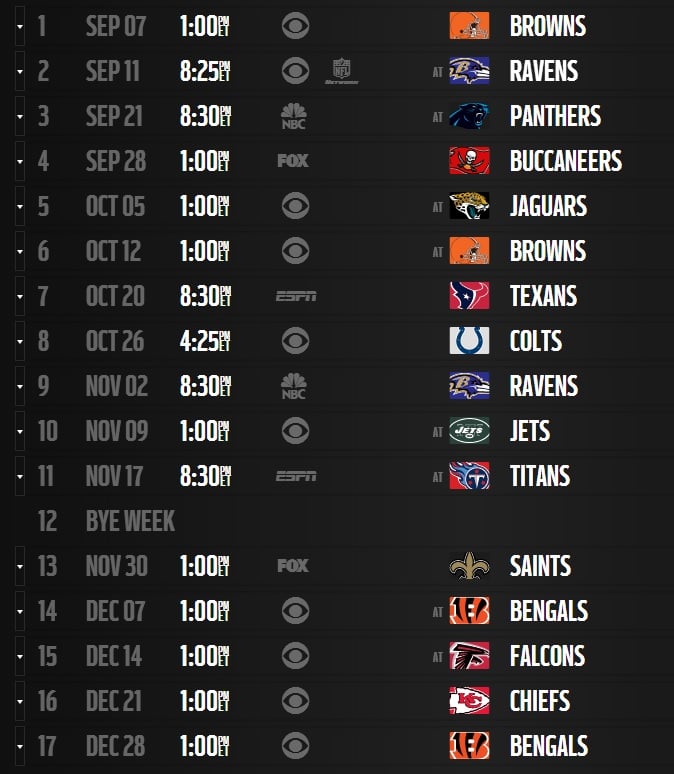 Steelers 2014 Schedule Released - Steelers Depot