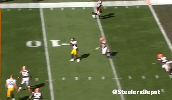 Roethlisberger incompletion 1 Browns