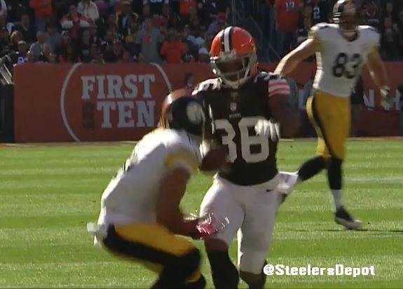 Roethlisberger incompletion 11 Browns