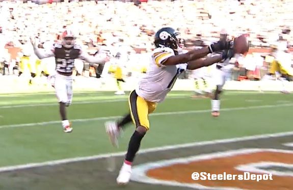 Roethlisberger incompletion 17 Browns