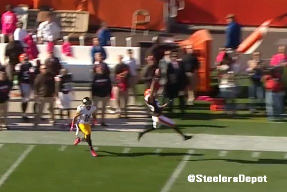Roethlisberger incompletion 20 Browns