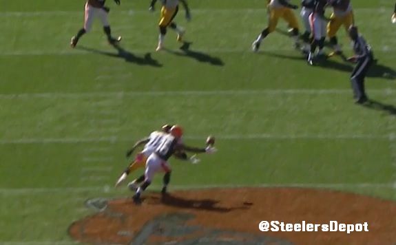 Roethlisberger incompletion 5 Browns