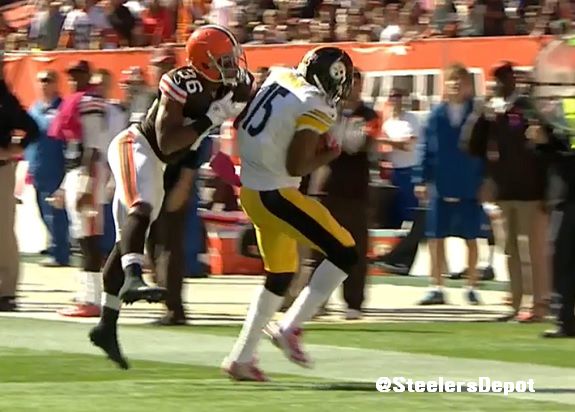 Roethlisberger incompletion 9 Browns