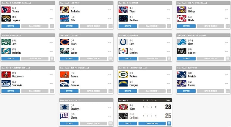nfl week 9 odds and predictions