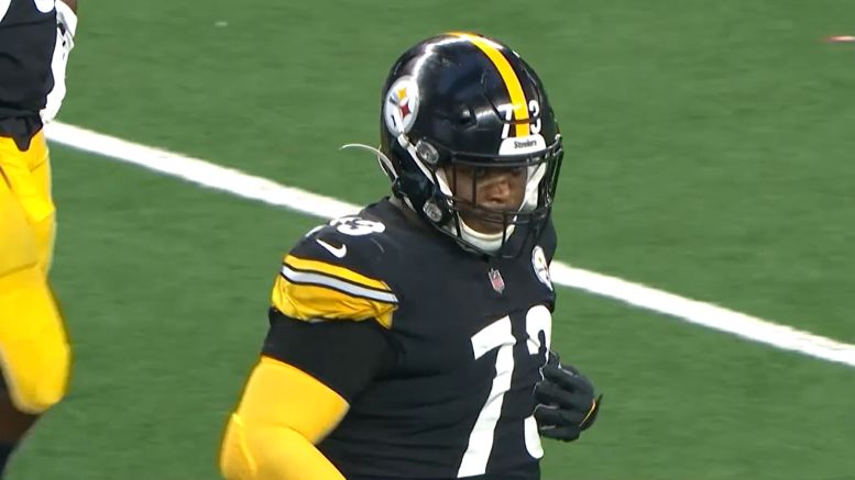 Pittsburgh Steelers #73 Carlos Davis 2022 Game Used Helmet