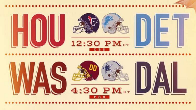 nfl games on thanksgiving this year