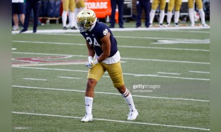 Notre Dame tight end Tommy Tremble