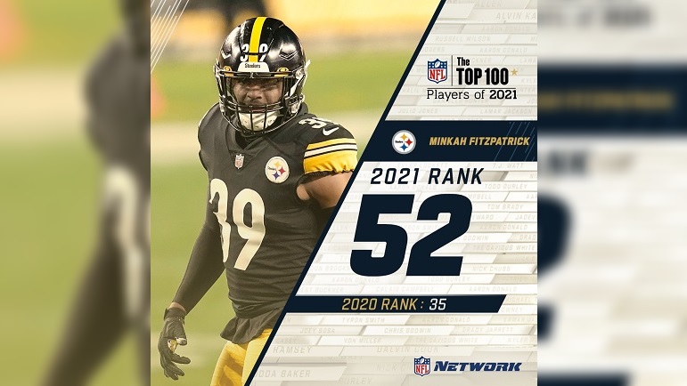 Minkah Fitzpatrick Ranked 52nd In NFL Network Top 100 For 2021 - Steelers  Depot