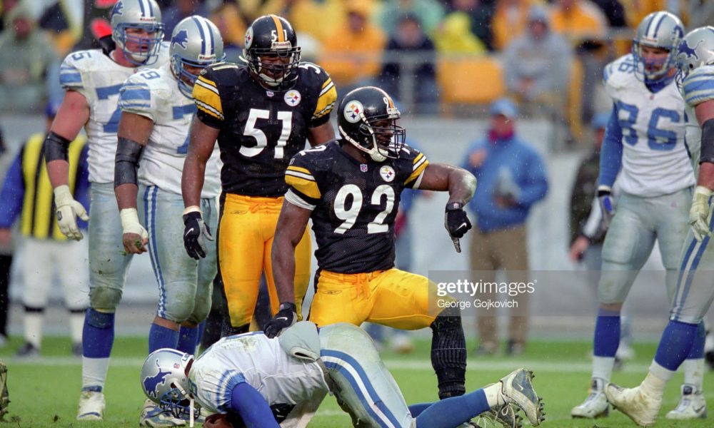 Lot Detail - 2001 JOEY PORTER PITTSBURGH STEELERS GAME WORN ROAD