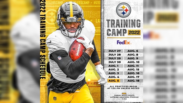 Steelers Release 2022 Training Camp Schedule - Steelers Depot