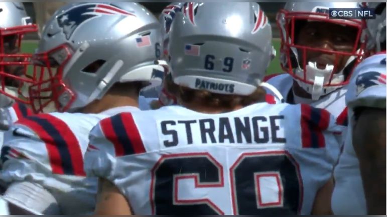 Patriots LG Cole Strange Receives Game Ball For Performance Against Cam Heyward