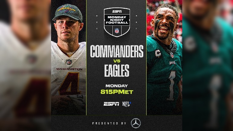eagles commanders monday night football