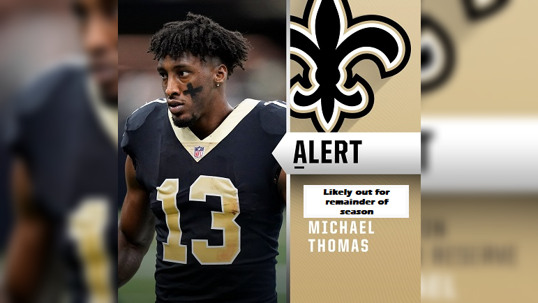 Saints' Wide Receiver Michael Thomas To Go On Injured Reserve