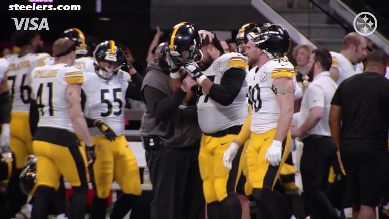 Steelers vs Falcons: Cameron Heyward cheers brother in dad's jersey