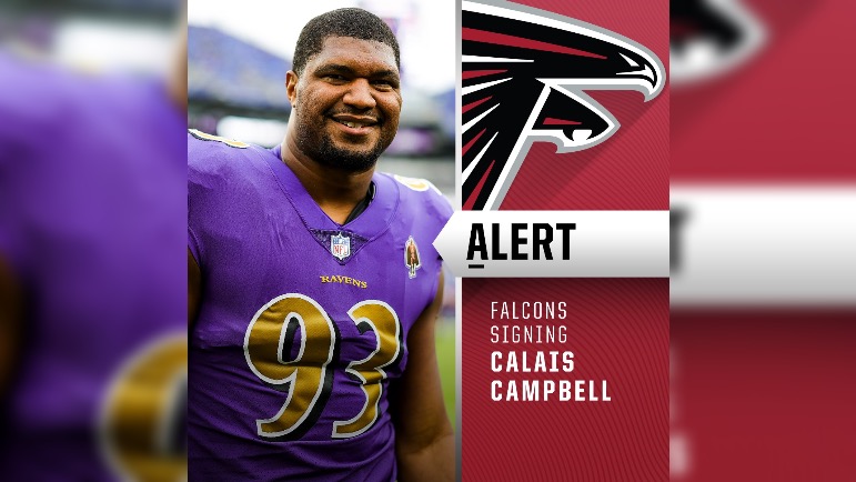 Reports: Calais Campbell Signing One-Year Deal With Falcons