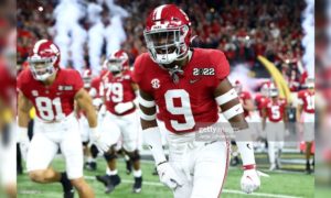 Alabama football safety Jordan Battle scores a pick-six vs. MS State