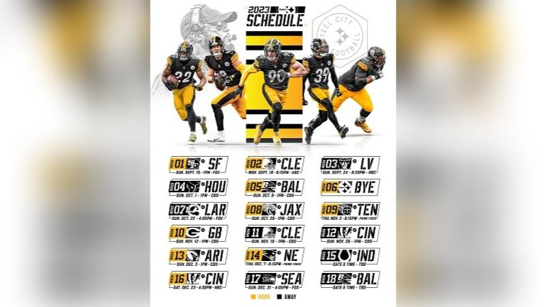 pittsburgh steelers upcoming schedule