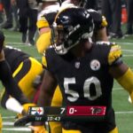 Elandon Roberts Cole Holcomb celebrate Pittsburgh Steelers