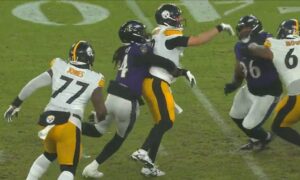 Jadeveon Clowney Mason Rudolph Ravens Steelers sack