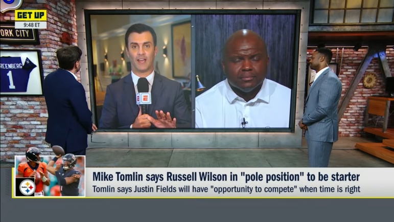 Jeff Darlington discusses Steelers QB competition between Justin Fields and Russell Wilson