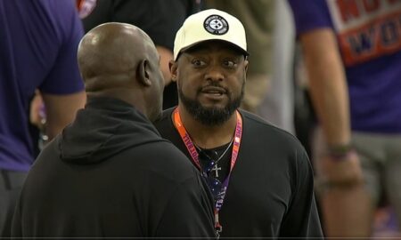 Mike Tomlin at Clemson Pro Day