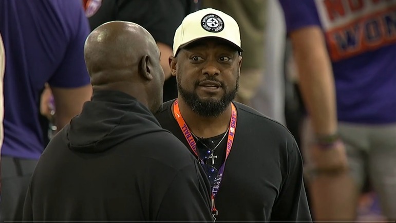 Mike Tomlin at Clemson Pro Day