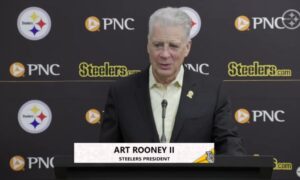 Steelers owner Art Rooney II talking about Troy Fautanu and Mark Bruener