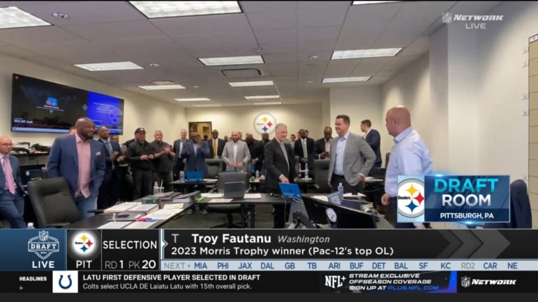 Pittsburgh Steelers NFL Draft War Room 2024 Mike Tomlin Omar Khan Andy Weidl Art Rooney II