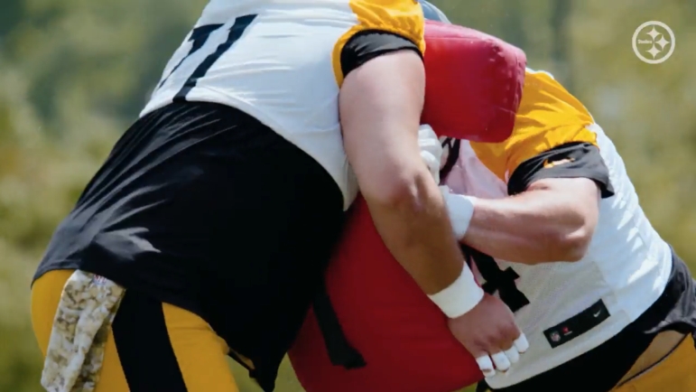 Zach Frazier Nate Herbig Pittsburgh Steelers training camp