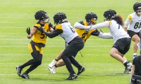 Dan Moore Jr. Alex Highsmith Isaac Seumalo Pittsburgh Steelers training camp