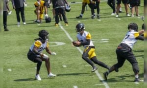 Justin Fields Najee Harris Broderick Jones Steelers 2024 Training Camp