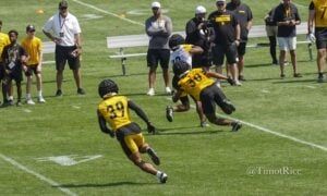 Beanie Bishop Jr. Minkah Fitzpatrick Steelers 2024 Training Camp