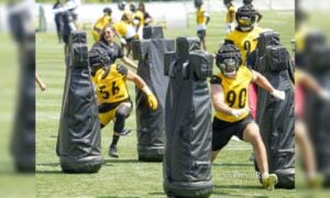 T.J. Watt Alex Highsmith Steelers 2024 Training Camp