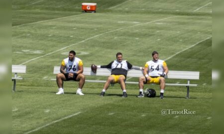 Troy Fautanu Nate Herbig Zach Frazier Steelers 2024 Training Camp