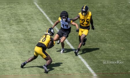 Donte Jackson interception DeShon Elliott Steelers 2024 Training Camp