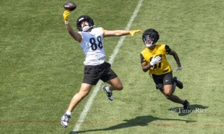 Pat Freiermuth Thomas Graham Jr. Steelers 2024 Training Camp