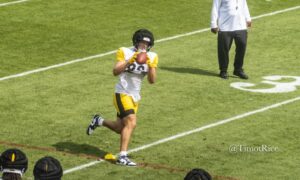 Pat Freiermuth Steelers training camp Brandon Aiyuk