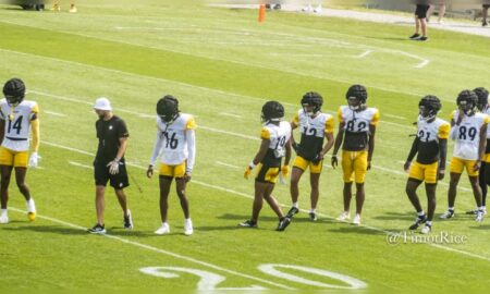 George Pickens Quez Watkins Scotty Miller Dez Fitzpatrick Jaray Jenkins Jacob Copeland wide receivers Steelers training camp