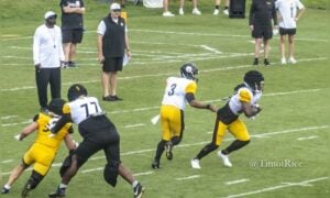 Mike Tomlin Arthur Smith Russell Wilson Najee Harris Broderick Jones Steelers training camp