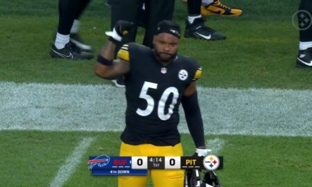 Steelers inside linebacker Elandon Roberts