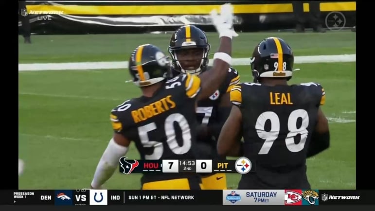 Elandon Roberts Steelers DeMarvin Leal