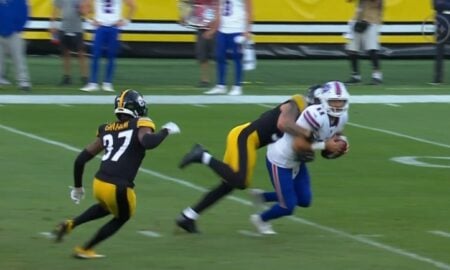 Nate Herbig Steelers sack