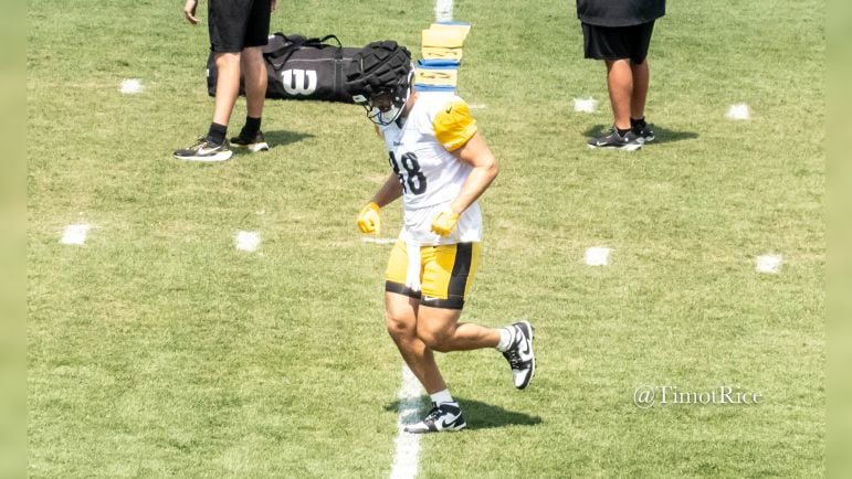 Pat Freiermuth Steelers training camp Guardian Cap