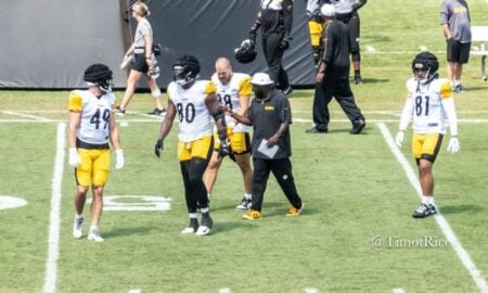 Jonnu Smith Pat Freiermuth Darnell Washington MyCole Pruitt Matt Sokol tight ends Steelers training camp
