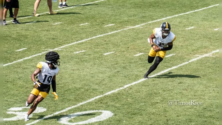 Justin Fields Calvin Austin III Steelers training camp