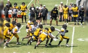 La'Mical Perine run game defense Steelers training camp