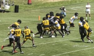 offense defense Larry Ogunjobi Patrick Queen DeShon Elliott Joey Porter Jr. Steelers training camp