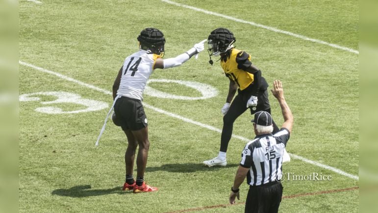 George Pickens Kalon Barnes Steelers training camp