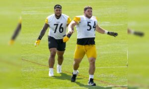 Troy Fautanu Zach Frazier Steelers training camp