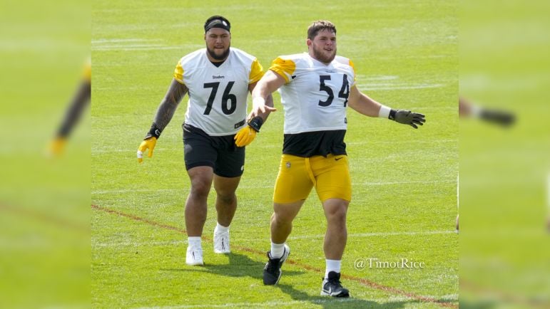 Troy Fautanu Zach Frazier Steelers training camp